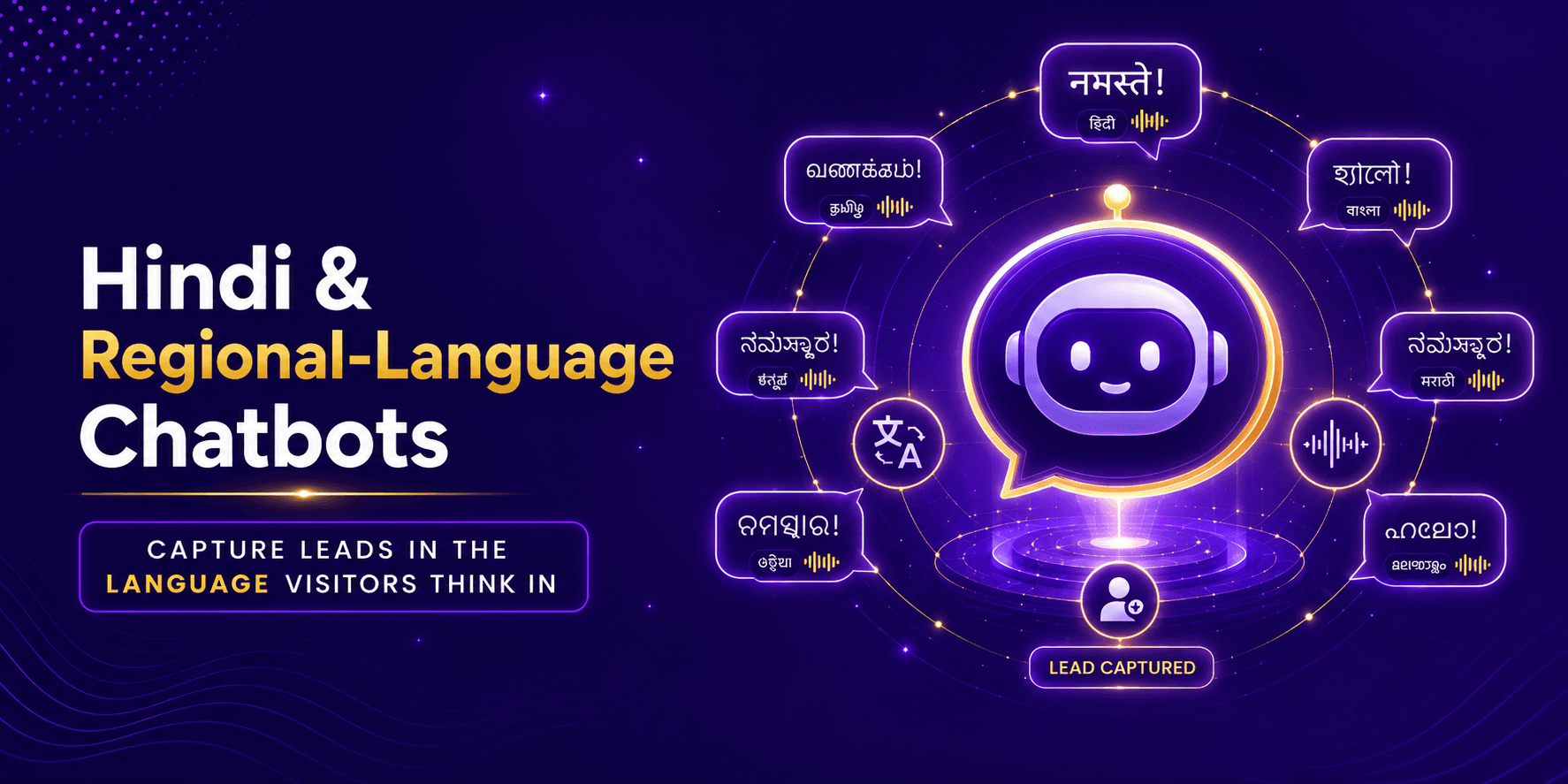 Hindi and regional-language chatbot for Indian SME websites, detecting the visitor's language and replying in it